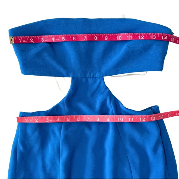 House of CB Altana Vibrant Blue Strapless Maxi Dress with Cutout - Picture 12 of 16